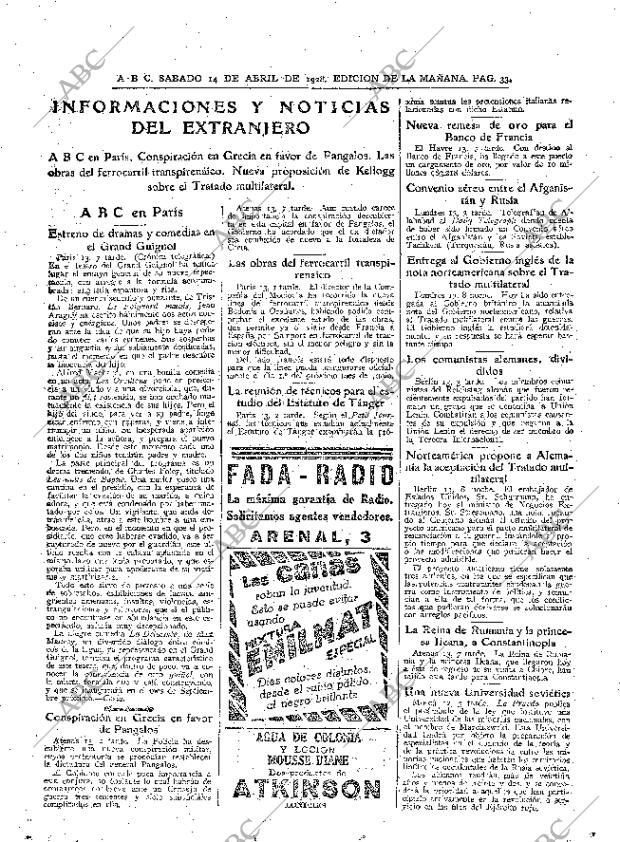 ABC MADRID 14-04-1928 página 33