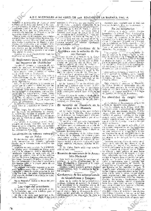 ABC MADRID 18-04-1928 página 18