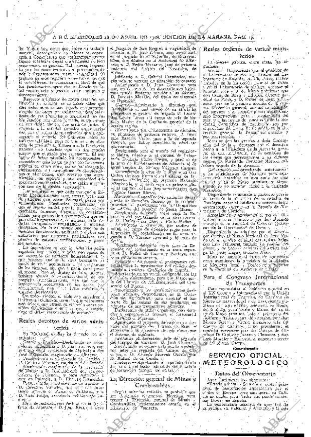 ABC MADRID 18-04-1928 página 19