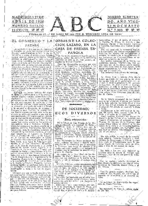 ABC MADRID 27-04-1928 página 15