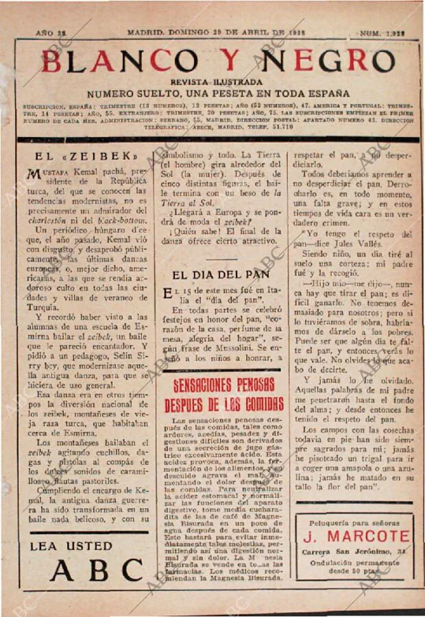 BLANCO Y NEGRO MADRID 29-04-1928 página 3