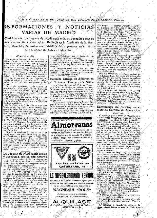 ABC MADRID 19-06-1928 página 25