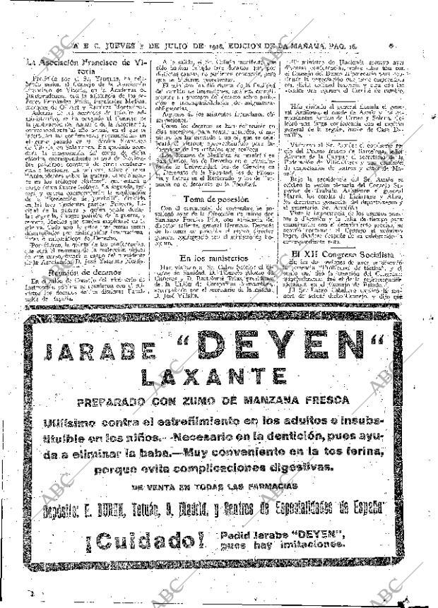 ABC MADRID 05-07-1928 página 16