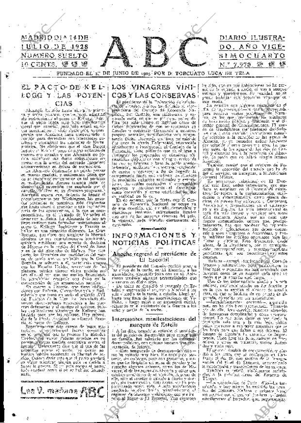 ABC MADRID 14-07-1928 página 15