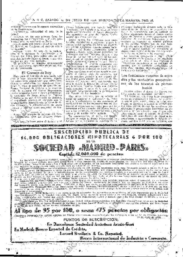 ABC MADRID 14-07-1928 página 16