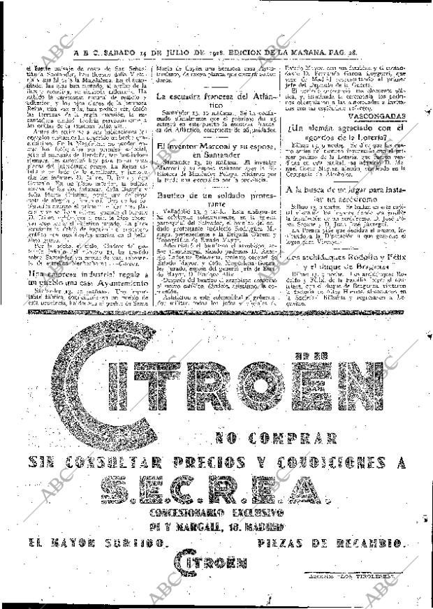 ABC MADRID 14-07-1928 página 28