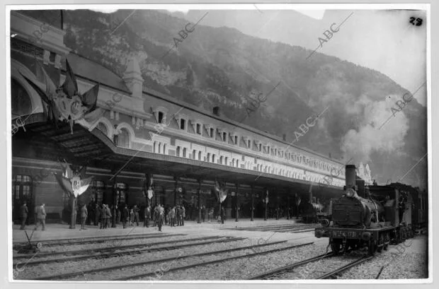 Inauguración de la Estación Internacional de Canfranc (Huesca) y de la línea...