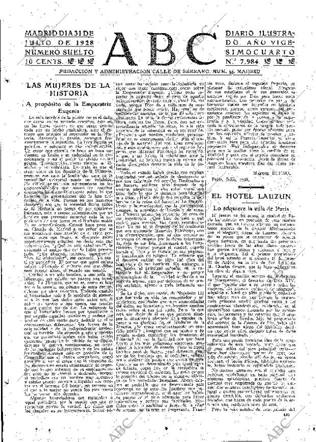 ABC MADRID 31-07-1928 página 3