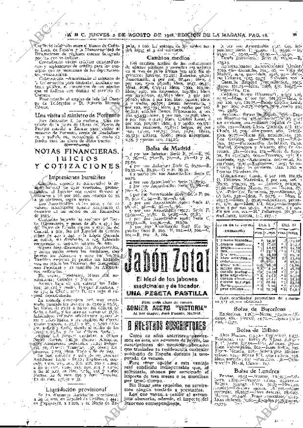 ABC MADRID 02-08-1928 página 16