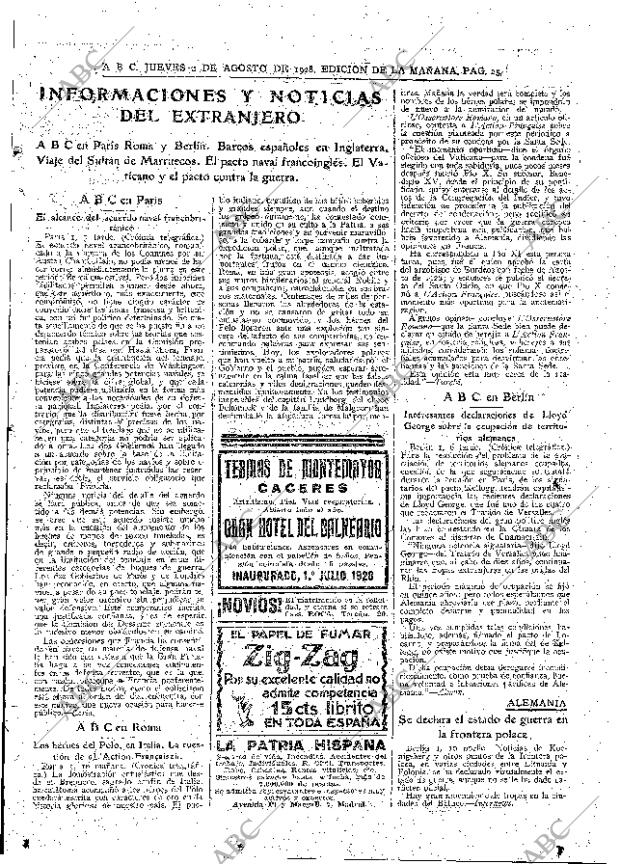 ABC MADRID 02-08-1928 página 25