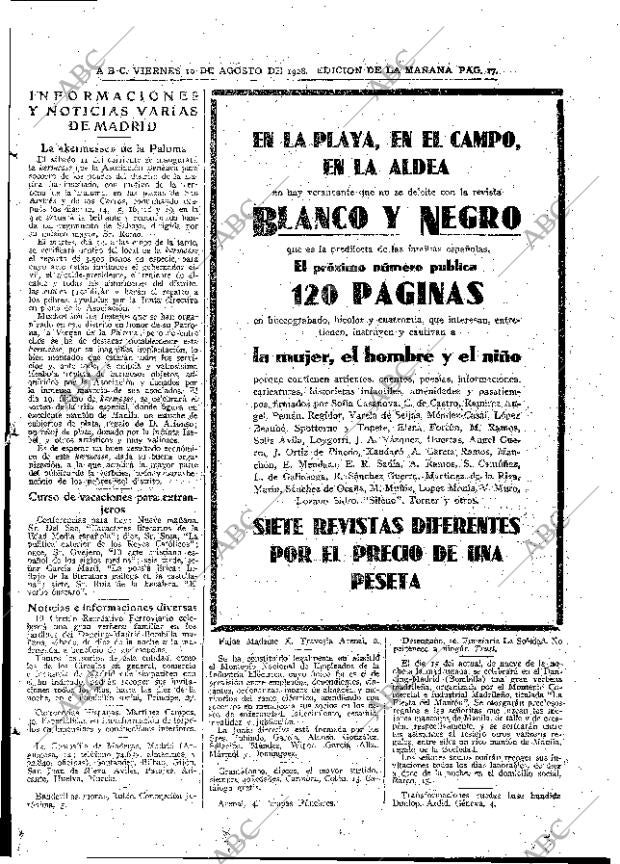 ABC MADRID 10-08-1928 página 17