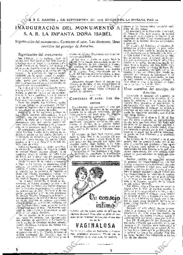 ABC MADRID 04-09-1928 página 22