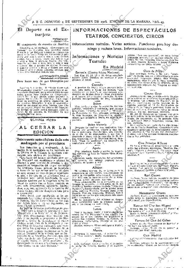 ABC MADRID 09-09-1928 página 43