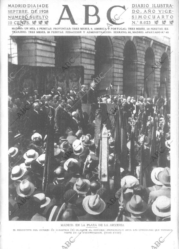 ABC MADRID 14-09-1928 página 1