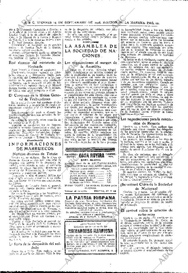 ABC MADRID 14-09-1928 página 22