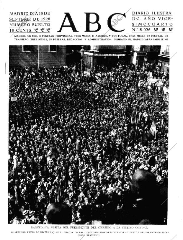 ABC MADRID 18-09-1928 página 1
