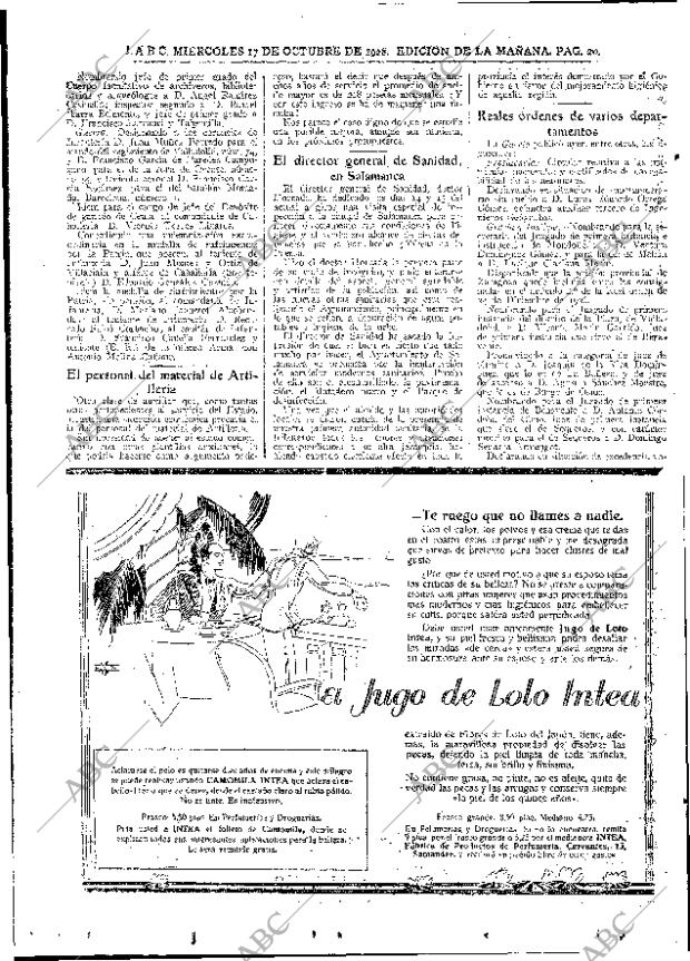 ABC MADRID 17-10-1928 página 20