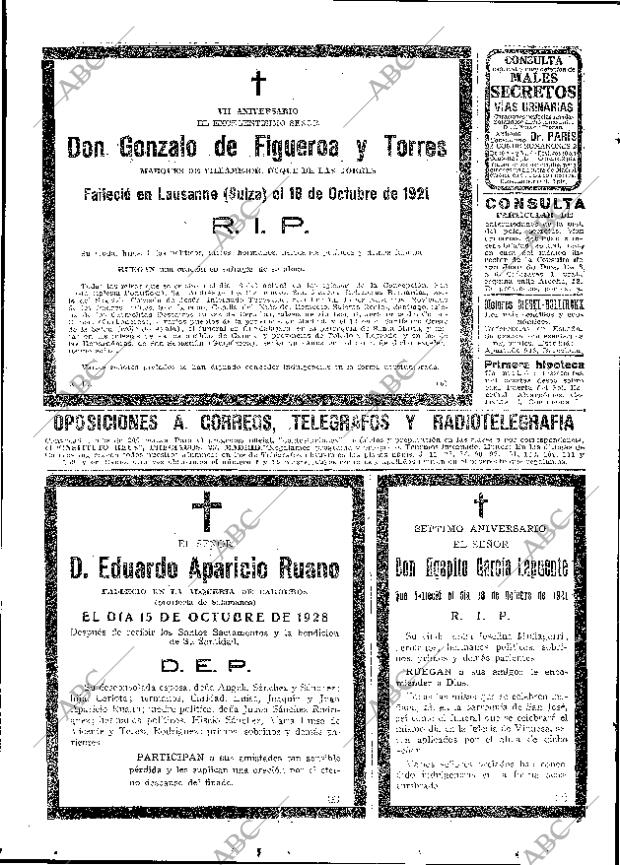 ABC MADRID 17-10-1928 página 50