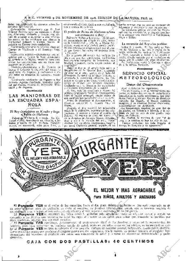 ABC MADRID 09-11-1928 página 20