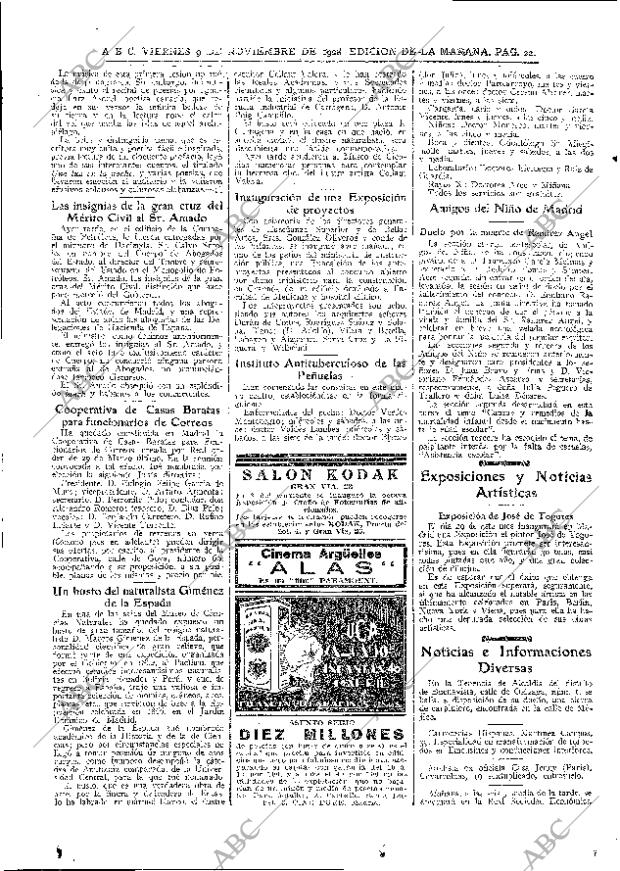 ABC MADRID 09-11-1928 página 22