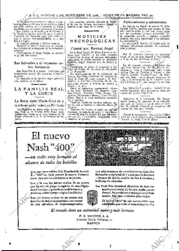 ABC MADRID 09-11-1928 página 30