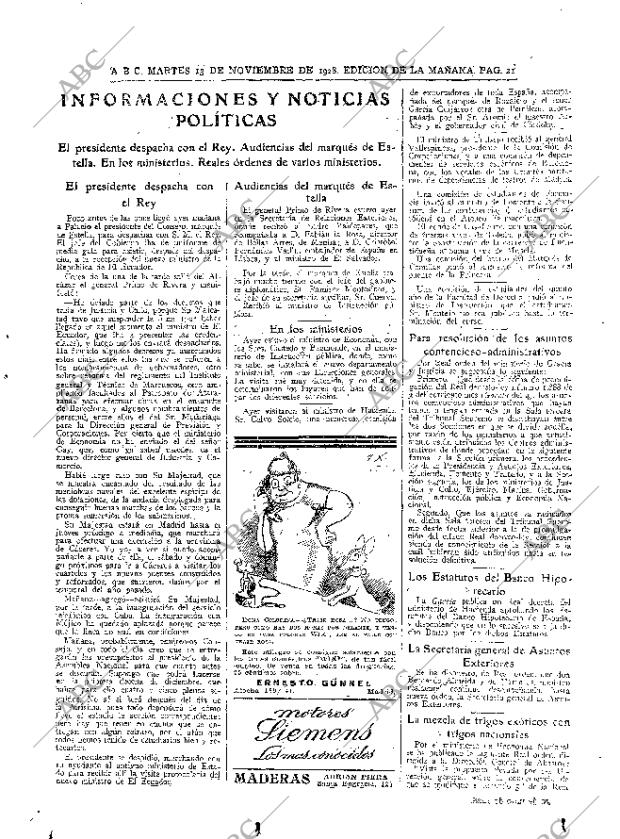 ABC MADRID 13-11-1928 página 21