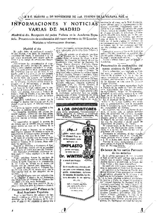 ABC MADRID 13-11-1928 página 23