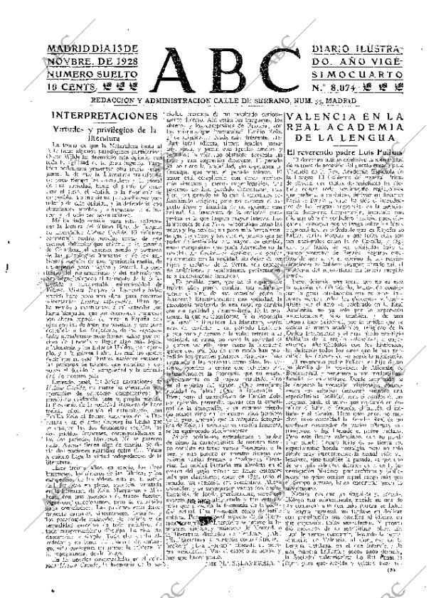 ABC MADRID 13-11-1928 página 3
