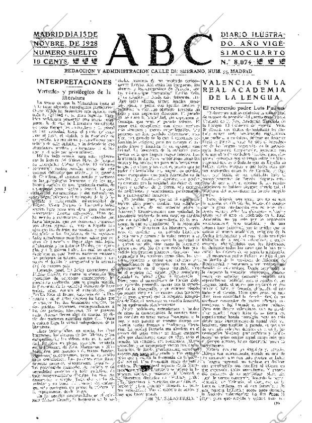 ABC MADRID 13-11-1928 página 3