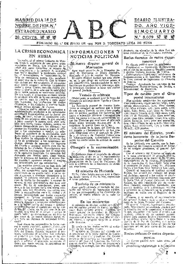 ABC MADRID 18-11-1928 página 23