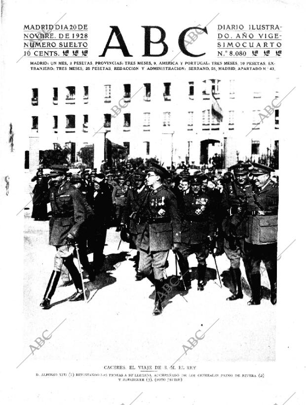 ABC MADRID 20-11-1928 página 1