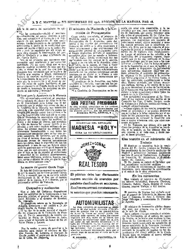 ABC MADRID 20-11-1928 página 18