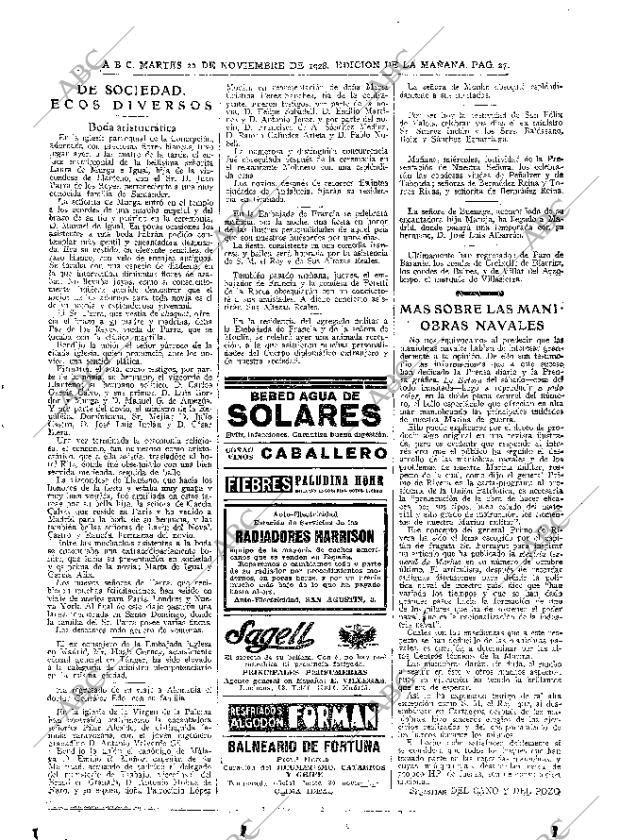 ABC MADRID 20-11-1928 página 27
