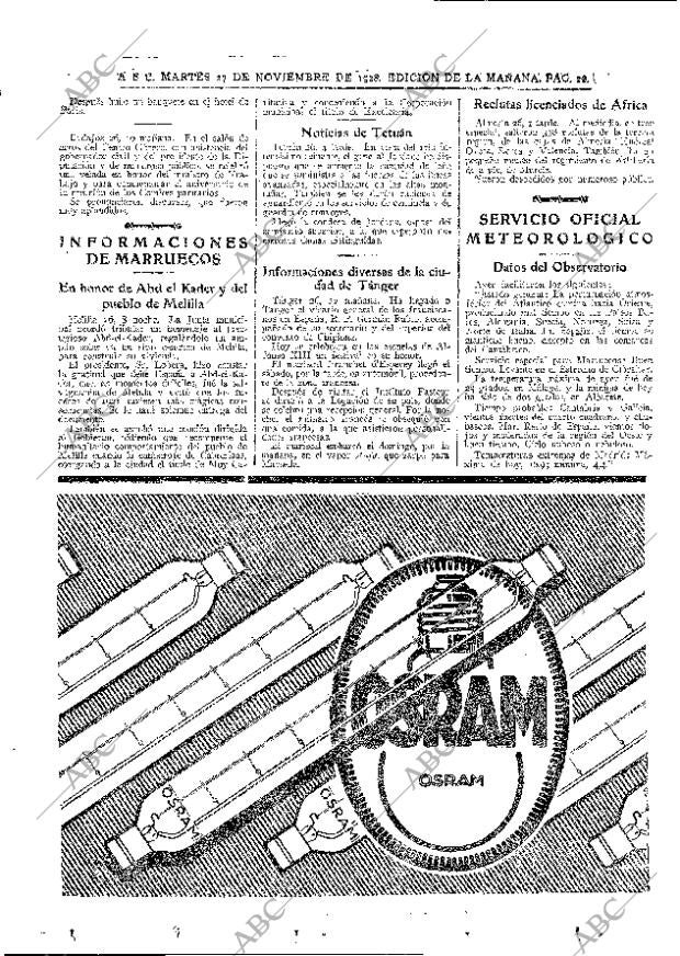 ABC MADRID 27-11-1928 página 22
