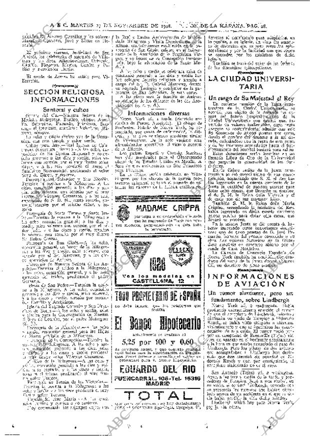 ABC MADRID 27-11-1928 página 28