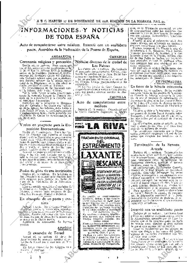 ABC MADRID 27-11-1928 página 33