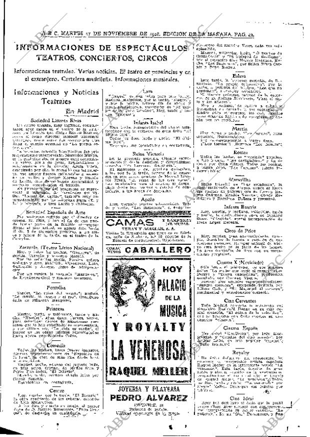 ABC MADRID 27-11-1928 página 43