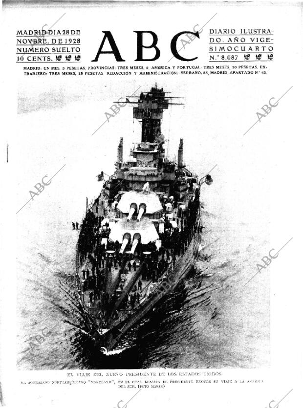 ABC MADRID 28-11-1928 página 1