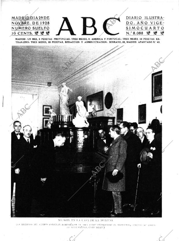 ABC MADRID 29-11-1928 página 1