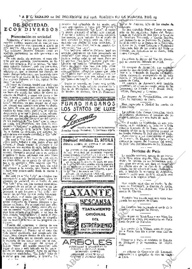 ABC MADRID 22-12-1928 página 25