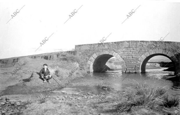 Puente Románo sobre el Rio jabalón cerca de Montiel