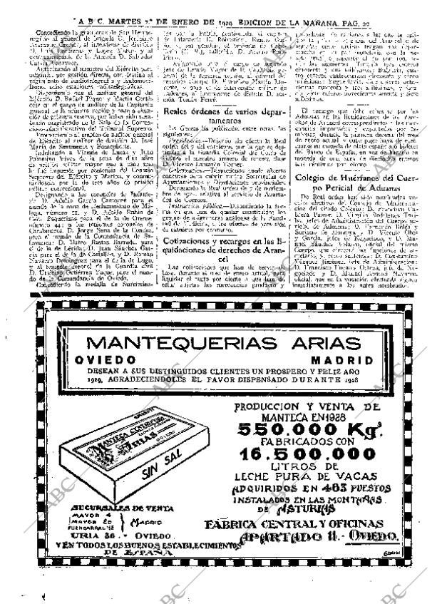ABC MADRID 01-01-1929 página 20