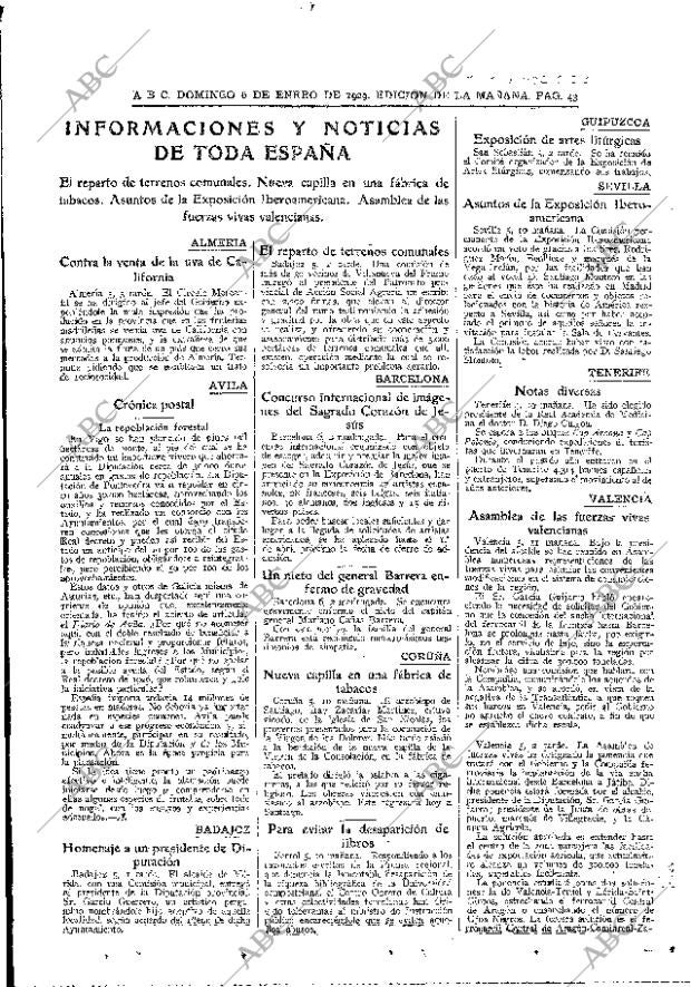 ABC MADRID 06-01-1929 página 43