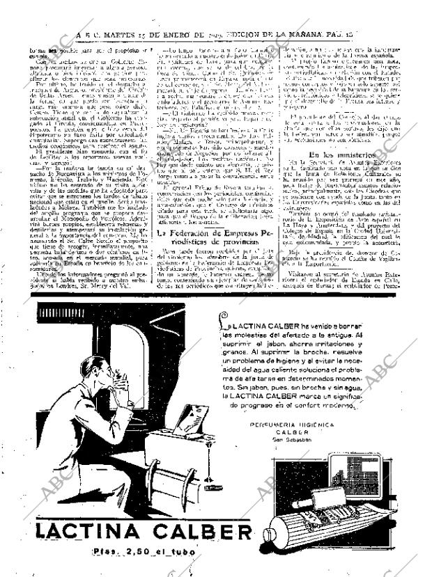 ABC MADRID 15-01-1929 página 18