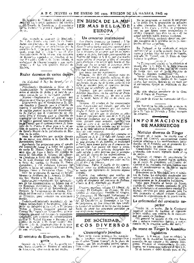 ABC MADRID 17-01-1929 página 19