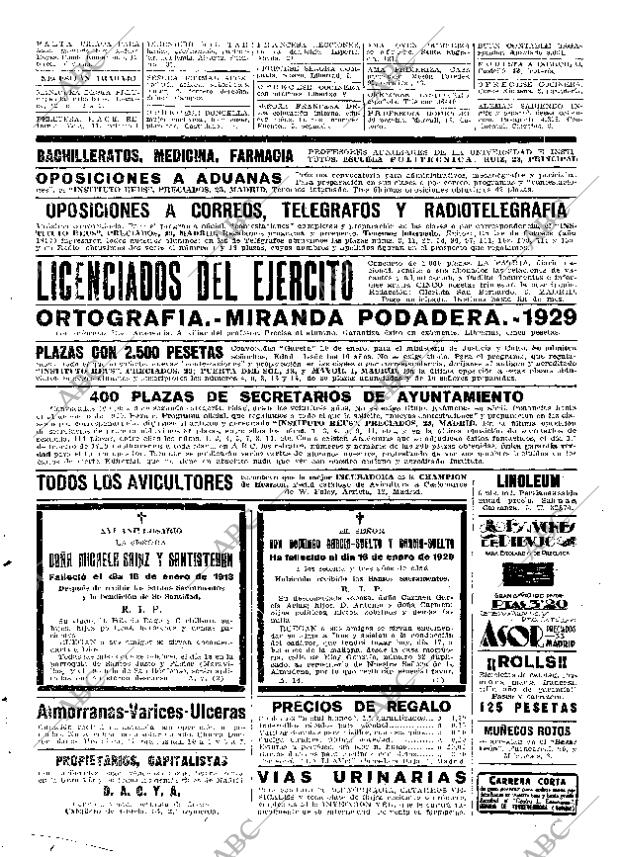 ABC MADRID 17-01-1929 página 44