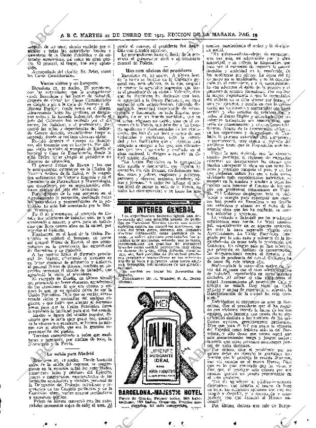 ABC MADRID 22-01-1929 página 19