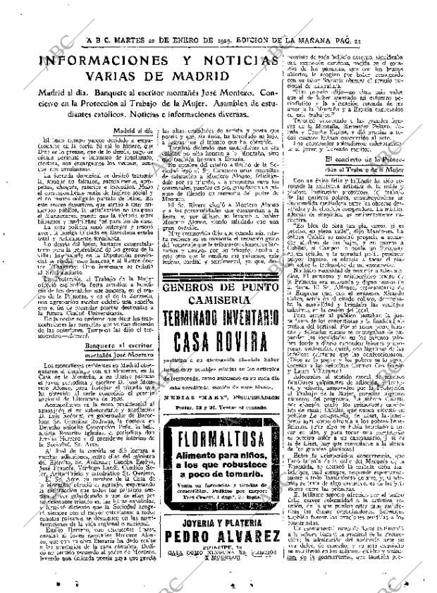ABC MADRID 22-01-1929 página 23