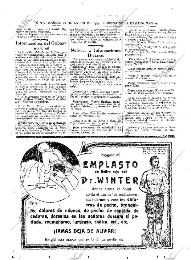 ABC MADRID 22-01-1929 página 28