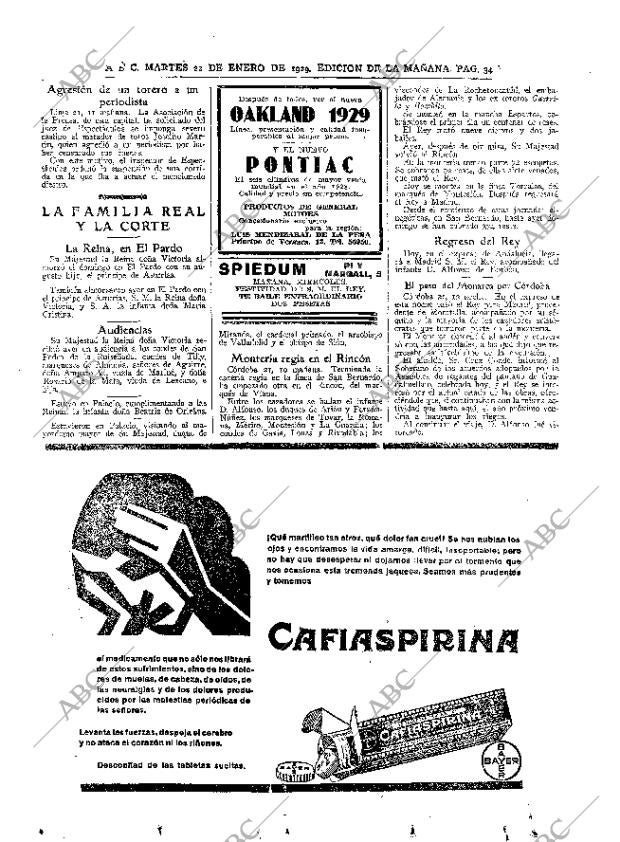 ABC MADRID 22-01-1929 página 34